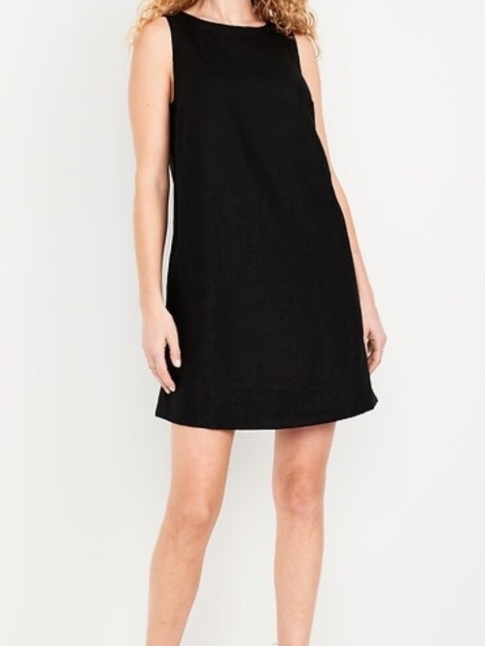 Old Navy Black Sleeveless Mini Shift Dress, Sz XL